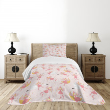 Flying Fairies Swan Moon Bedspread Set