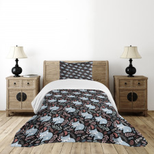 Sleeping Animal and Branches Bedspread Set