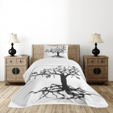 Nature Silhouette Art Bedspread Set