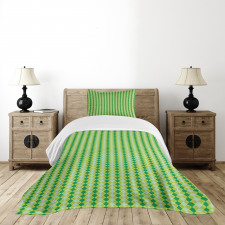 Diagonal Square Art Bedspread Set