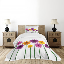 Simple Spring Flowers Bedspread Set