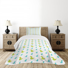 Dinosaur Animal Cartoon Art Bedspread Set