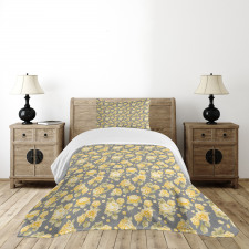 Old Hydrangea Flowers Bedspread Set