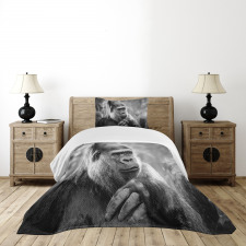 Close up Shot Ape Animal Bedspread Set