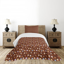 Delicious Scoops on Cones Bedspread Set