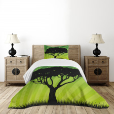 Funky Sunset Nature Art Bedspread Set