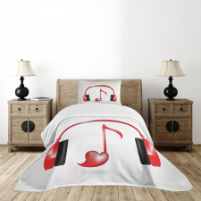 Love Sound Headphones Bedspread Set