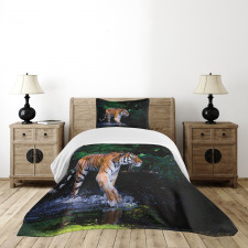 Wild Jungle Tiger Tree Bedspread Set