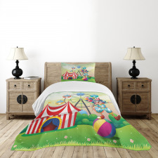 Clown Inflatable Ball Bedspread Set
