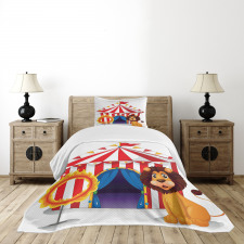 Lion and a Fire Ring Bedspread Set