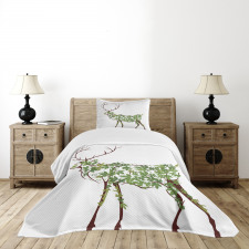 Garden Deer Celebration Bedspread Set