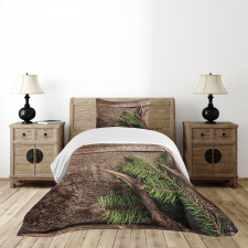Evergreen Branch Deer Bedspread Set