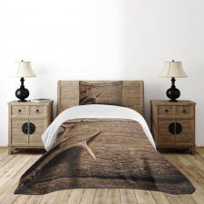 Wooden Deer Rustic Antler Bedspread Set