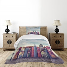 City of Old Books Birds Bedspread Set