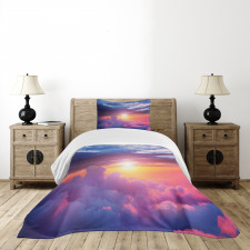 Sunset Sky and Clouds Bedspread Set