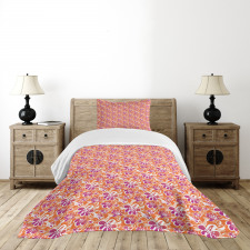 Hand Drawn Flowers Bedspread Set