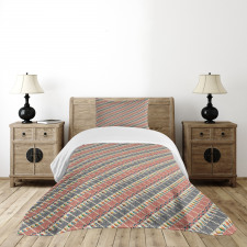 Folkloric Ornate Diagonal Bedspread Set