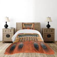 Antique Radios Bedspread Set