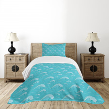 Japanese Ocean Cartoon Bedspread Set