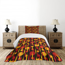 Circles Funky 70's Motifs Bedspread Set