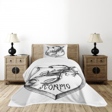 Black and White Scorpio Bedspread Set