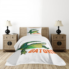 Wild Alligator Crocodile Bedspread Set