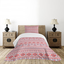 Repetitive Abstract Ethnic Bedspread Set