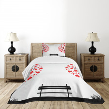 Heart Romance Love Art Bedspread Set