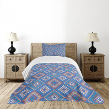 Hand Drawn Tribal Influences Bedspread Set