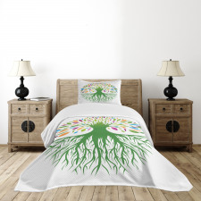 Colorful Tree Art Bedspread Set