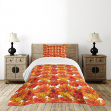 Antique Bohemian Poppies Bedspread Set