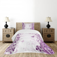 Swirling Flowers Wild Bedspread Set