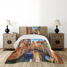 Venice Canal Cityscape Bedspread Set
