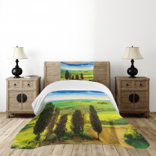 Rural Sunset in Italy Bedspread Set