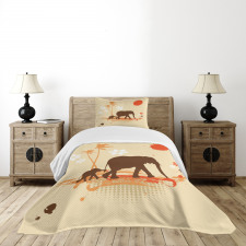 Safari Tropical Lands Bedspread Set