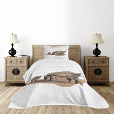 Elephants on Savannah Bedspread Set