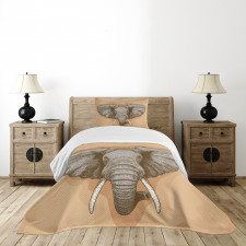 Wild Retro Elephants Bedspread Set