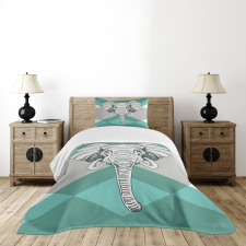 Minimalist Boho Elephant Bedspread Set