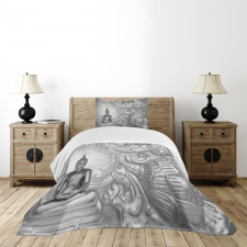 Ornamental Old Ancient Bedspread Set