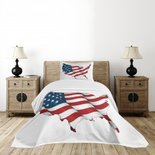 United States Flag Bedspread Set