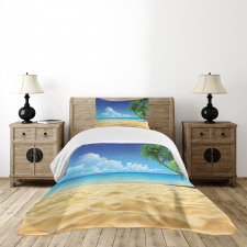 Tropical Leaves Beach Bedspread Set