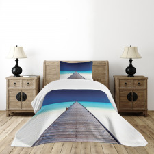 Wooden Path into Ocean Bedspread Set