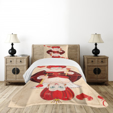 Queen Cards Bedspread Set