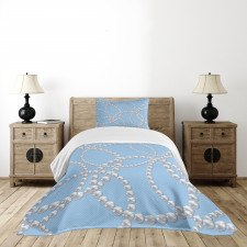 Pearl Necklace Bracelet Bedspread Set