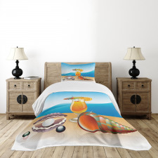 Seascape Summer Beach Bedspread Set