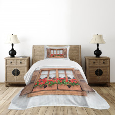 European Rustic Shutters Bedspread Set