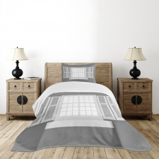 Wooden Window Shutter Bedspread Set