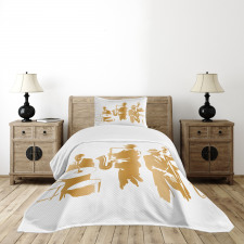 Jazz Band Blues Music Bedspread Set