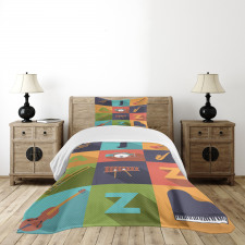 Jazz Equipment Music Bedspread Set