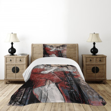 Grunge Jazz Musician Bedspread Set